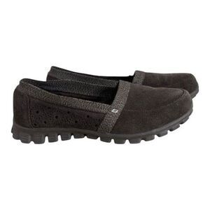 Skechers EZ Flex Women Leather Shoes Size 8.5 Brown Slip On Memory Foam Insole